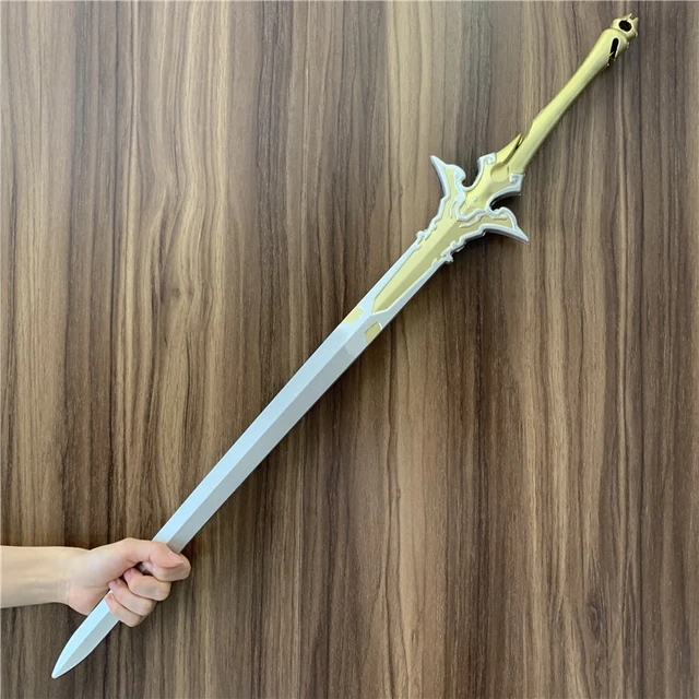 An imaginary sword big sword with a diamond on the handle anime style  sword video games weapon black and grey and white colors suitable for  gaming design and gamers profile picture sword