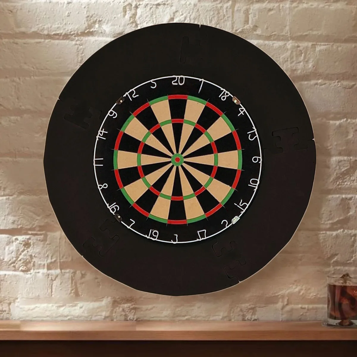 EVA Dartboard Surround Jigsaw Ring, Lightweight Removable Wall Protector For 18-Inch Dart Boards, Indoor Darts Gaming_voghion.com