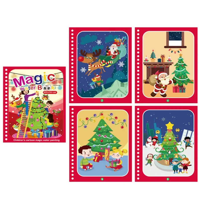 Children Reusable Coloring Book Magic Water Drawing Book  DIY Kindgarten Graffiti Painting Drawing Toys Early Education Toys