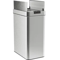 13 Gallon Automatic Trash Can for Kitchen - Stainless Steel Garbage Can with No Touch Motion Sensor Butterfly Lid and Infrared T 1