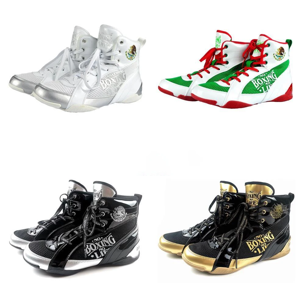 New fashion men's and women's boxing and wrestling shoes men's squat gym fitness weightlifting shoes high-top training ﻿