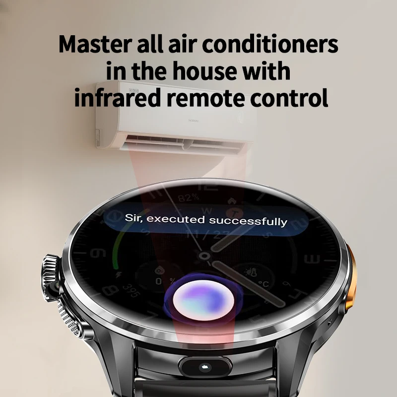 2026년형 4G 풀 네트워크 적외선 스마트워치 1.6인치 AMOLED 스크린 시계 영상 통화 구글 플레이 WIFI NFC GPS 나침반 스마트워치