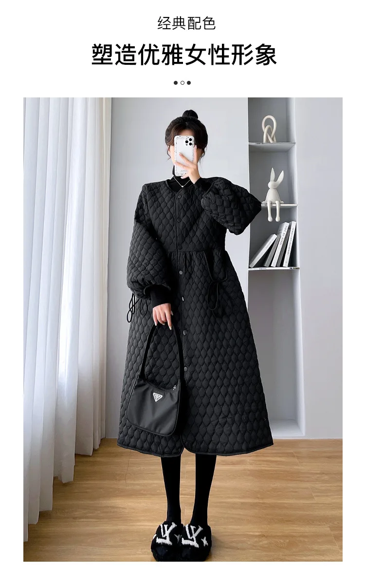Pregnant Women's Winter Suit Cotton Coat Loose, High-Grade, Belly Covering Cotton Coat Is Foreign