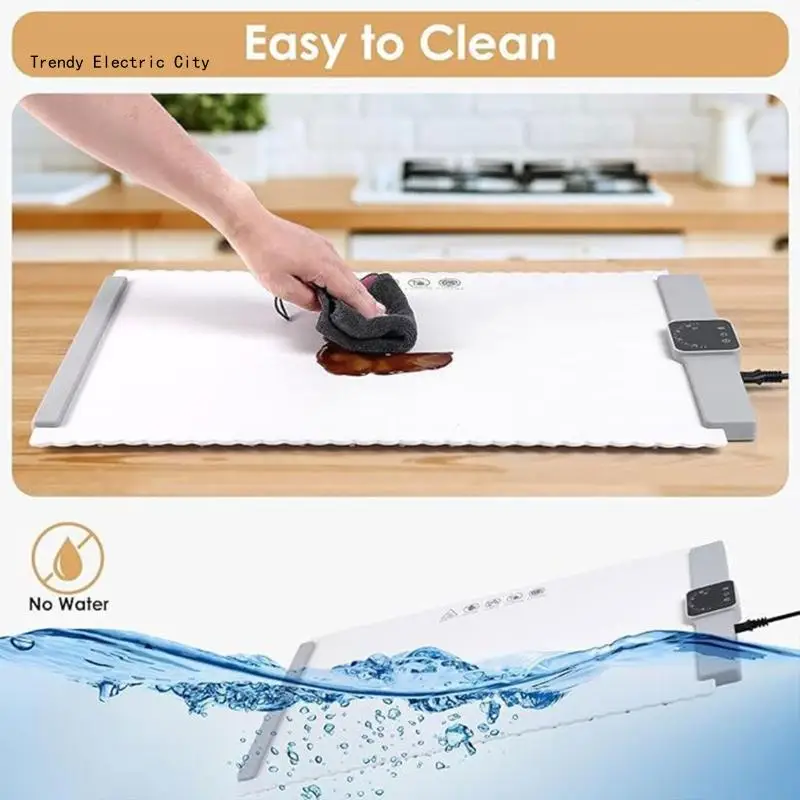 Convenient Heating Mats Dining Table Heating Pad Electric Pad Silicone Electric Warming Tray for Dining Table R9CD