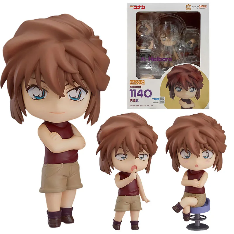 

In Stock Original GOOD SMILE GSC 1140 NENDOROID Haibara Ai DETECTIVE CONAN Anime Figure Model Collecile Action Toys Gifts