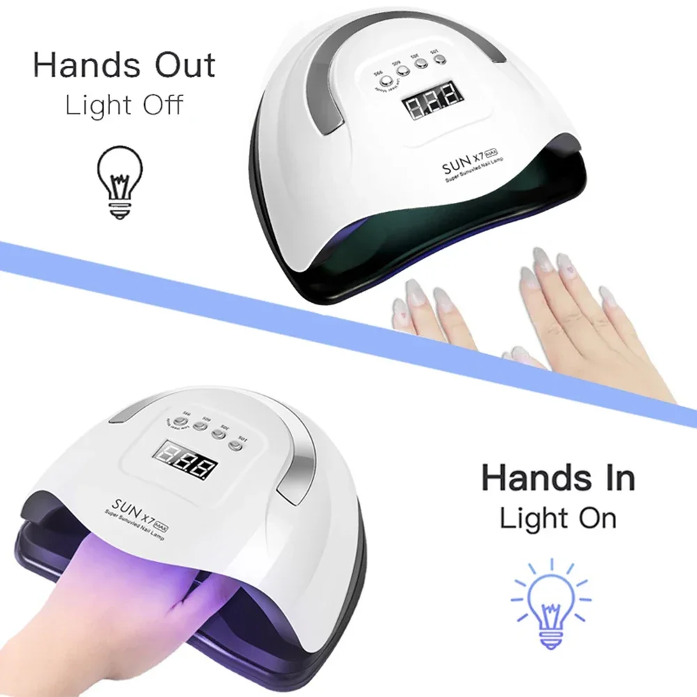 UV LED Nail Lamp 114W Nail Dryer with 4 Timer Settings Quick Drying 57 LEDs Manicure Lamp for Curing All Gel Nail Polish 4