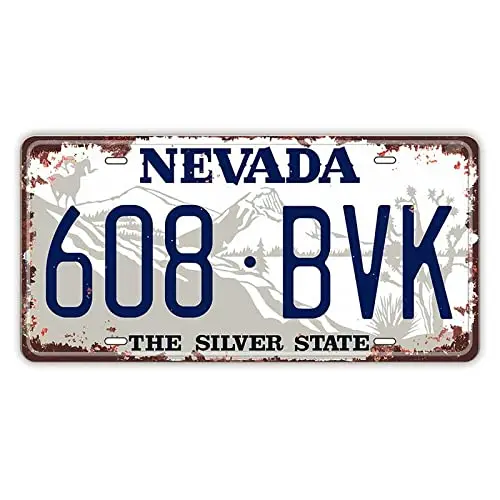 

Nevada License Plate,Welcome to Las Vegas Embossed, Retro Vintage Auto Prop Vanity Number Tags, Home Car Garage Bar Vehicle