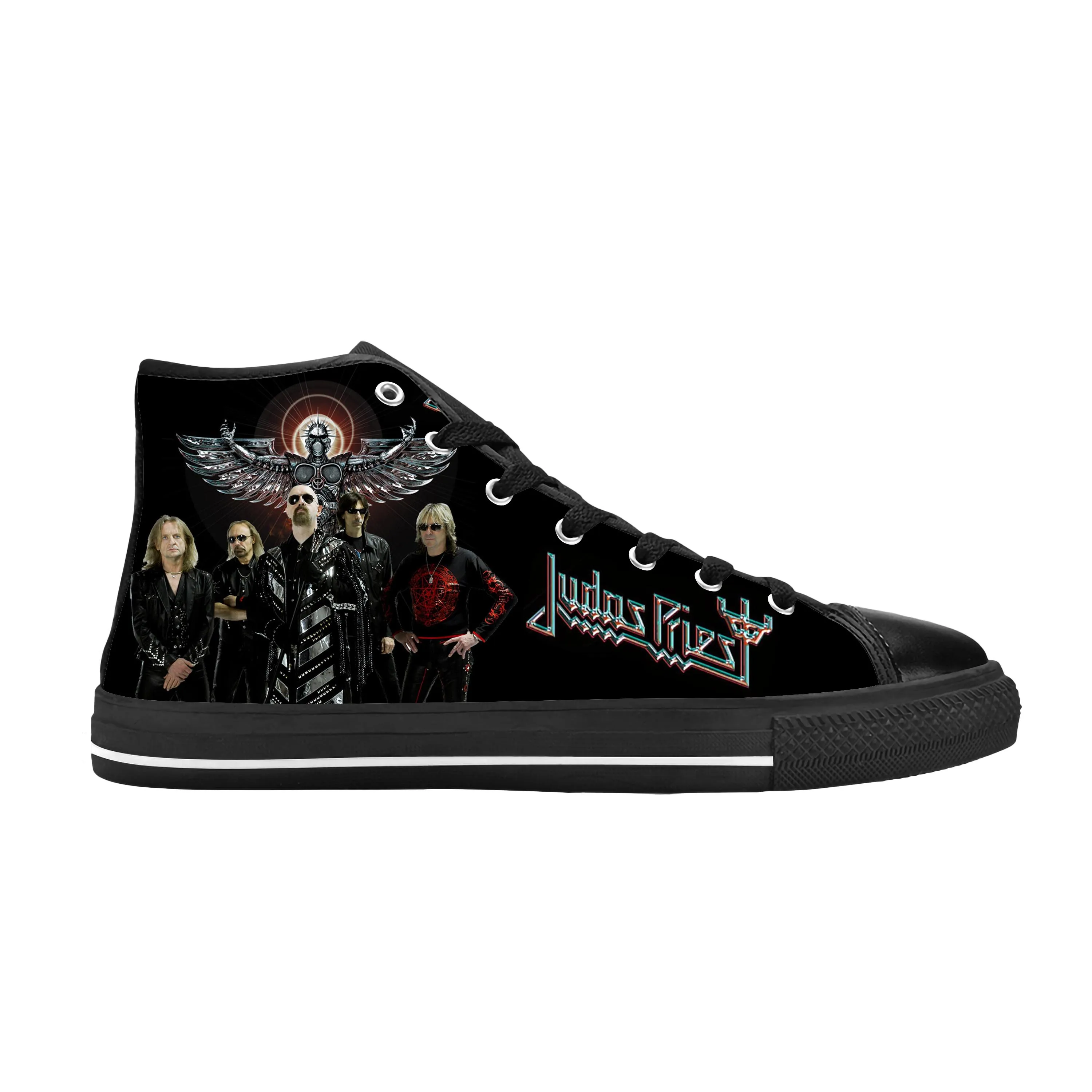 

Judas Priest Heavy Metal Rock N Roll Band Hip Hop Casual Cloth Shoes High Top Comfortable Breathable 3D Print Men Women Sneakers