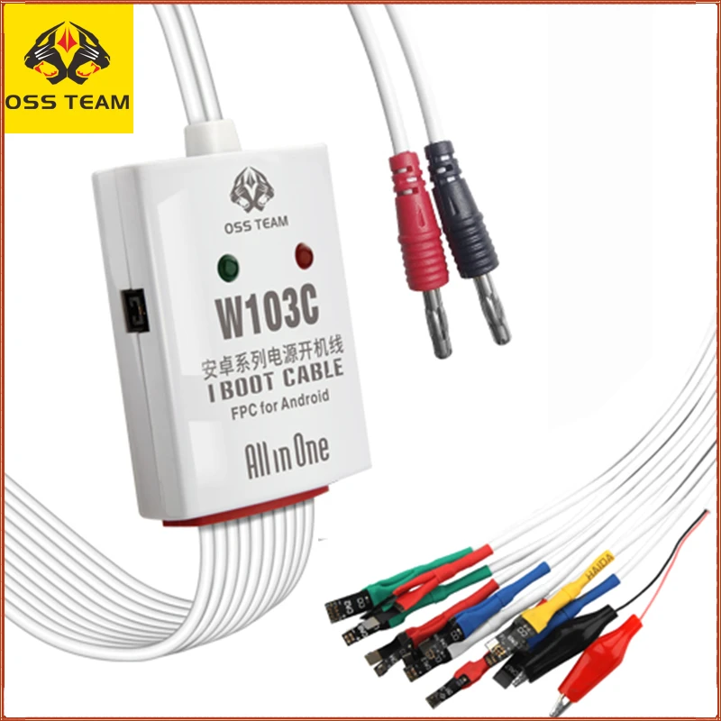 Oss W103C Cavo Di Prova Di Alimentazione Cc Linea Di Avvio Per Strumenti Di Riparazione Huawei Xiaomi Samsung Compatibile Per Telefono Serie Android