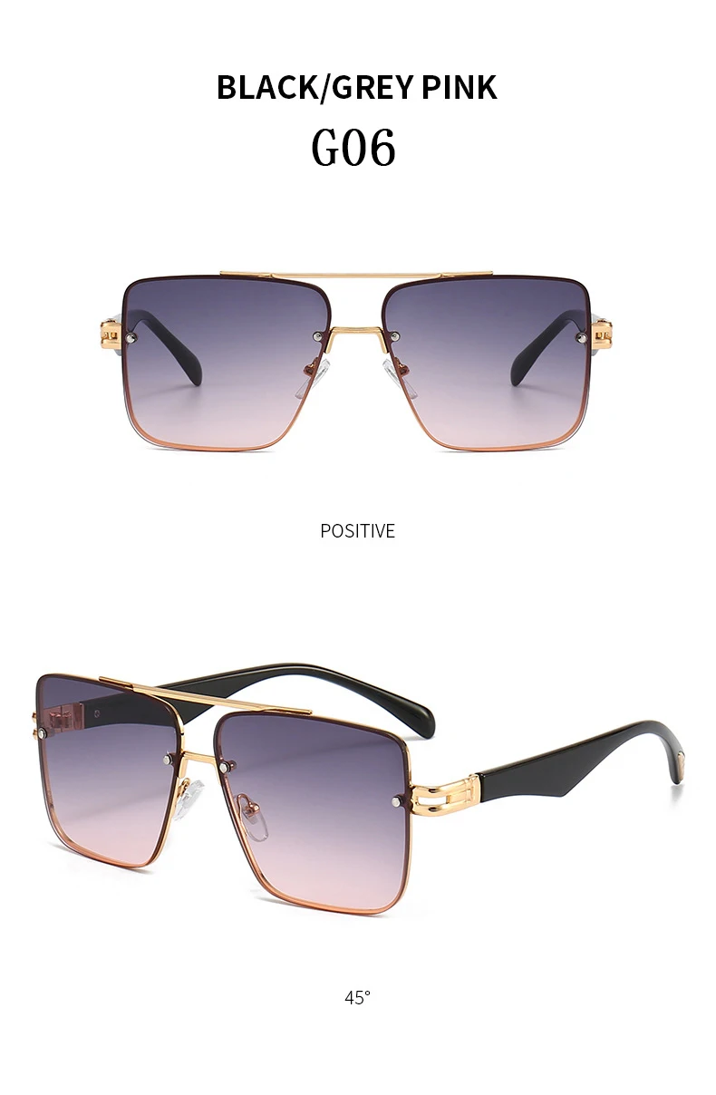 Óculos de sol quadrados femininos oversized vintage moda_voghion.com