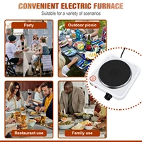 Cuisinière électrique à 5 vitesses 1000W, plaque chauffante, brûleur en fer, cuiseur de cuisine domestique, chauffe-café, appareils ménagers 6