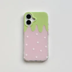 Pink Strawberry White Dot Feather Texture Phone Case for Vivo S1 Pro 4G (YSK - 327YSK2511110A1)