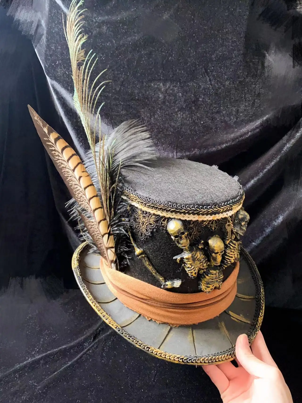 【一点物】 handmade pirate hat gothic Brazen Pirate Hat - the Night Walker of the Tides Tricorne