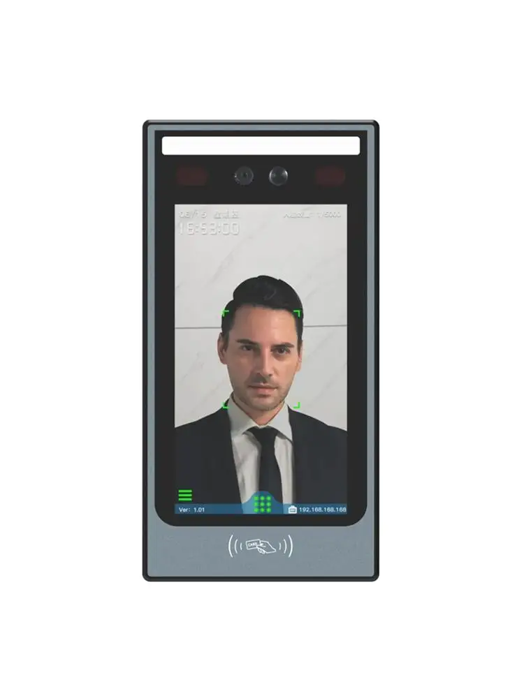 Facial recognition 8 inch card swiping attendance machine access control system
