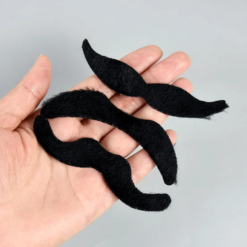 Description Picture 6 of item48PCS Black Fake Moustache Funny Beard Wedding Birthday Party Performance Photobooth Props Halloween Costume Cosplay Mustache