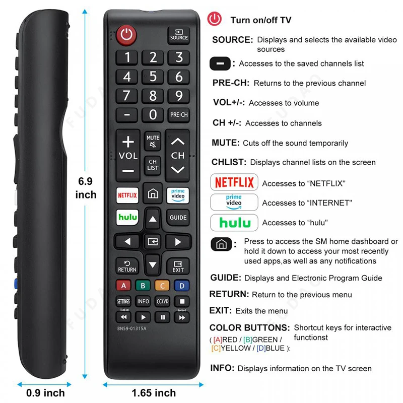 BN59-01315A 리모컨, 삼성 스마트 TV UN50RU7100 UN75RU7200 UE43RU7105 UE43RU7179 UE50RU7179 에 사용, 인기 판매