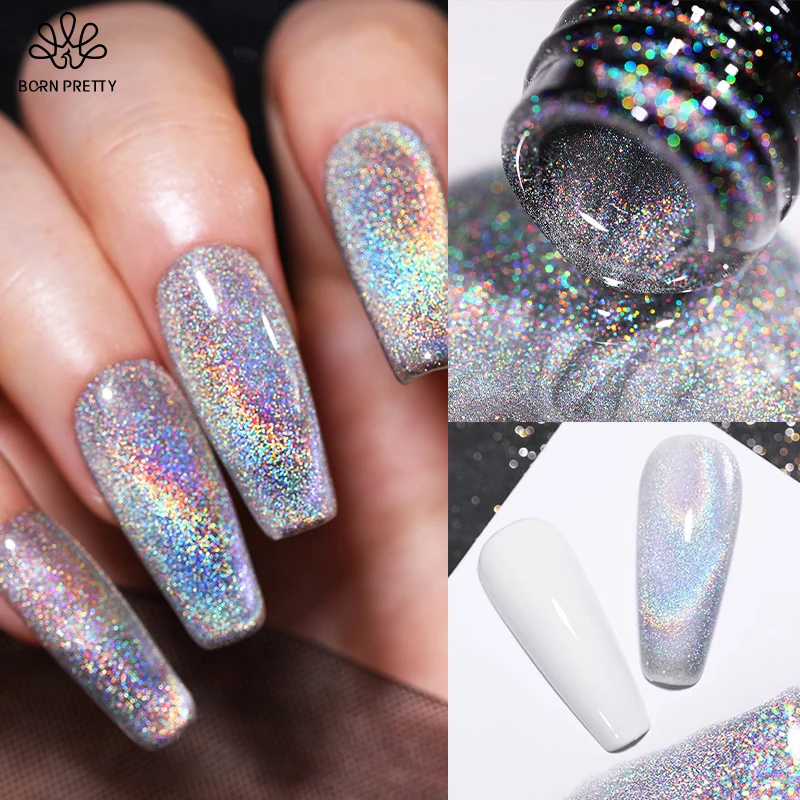Магнитный Гель-лак для ногтей BORN PRETTY с изображением кошки, любой цвет, гель с блестками и кристаллами, Радужный полуперманентный отмачиваемый УФ-лак