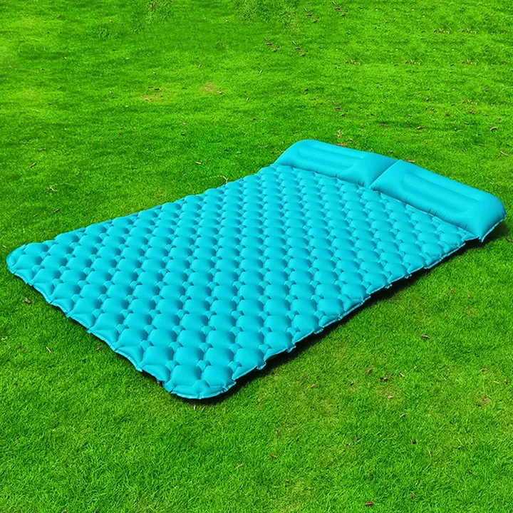 Sleeping Pad Camping Waterproof Inflatable Air Mattress with Pillow Tent Folding Bed