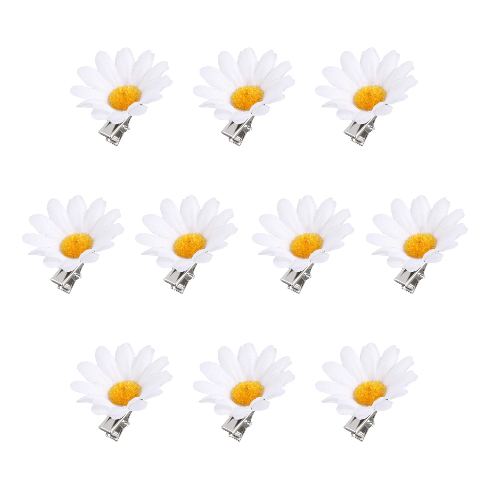 10pcs Daisy Hair Clips Sunflower Fresh Hair Barrettes Clips for Ladies Girls Wedding Party Decoration Styling Accessories hair clips hair accessories