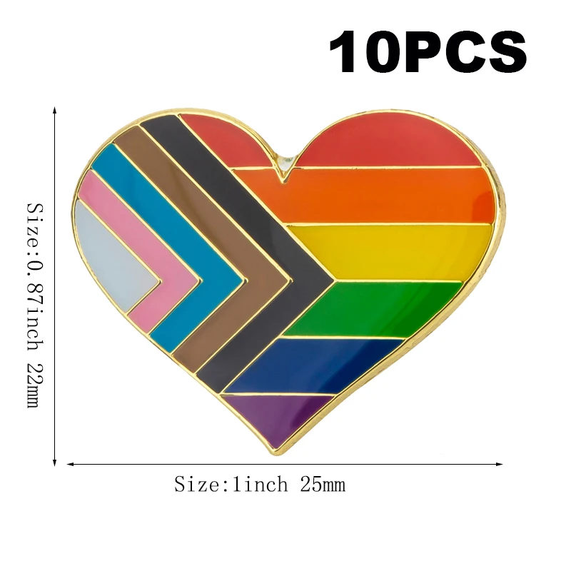 LGBT Pride Brooch Badge Pride Rainbow Gay Pins Flag Tinplate Badge Support Gay Lesbian Bisexual Transgender Symbol Pin Icons Brooch Jewelry Accessories 9 Pcs - View #6