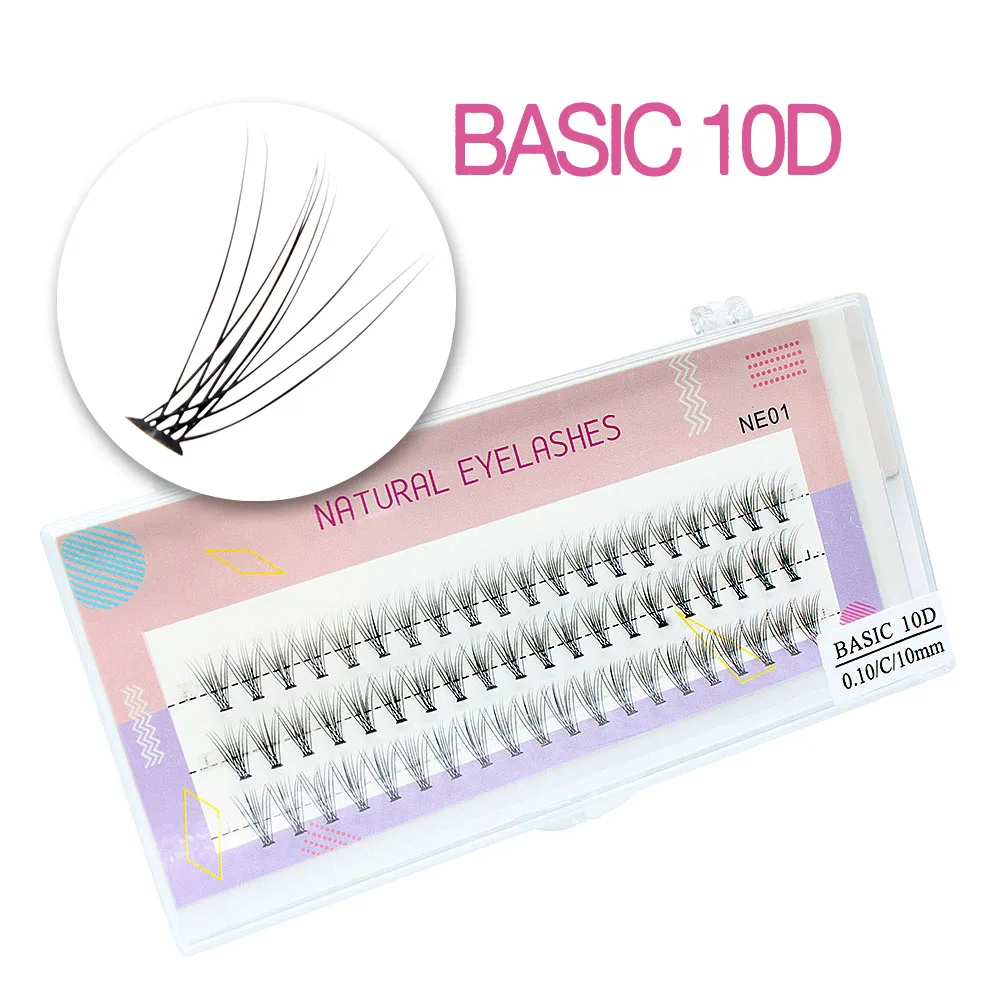 

Big Capacity 60 Bundles Basic 10D Eyelash Extensions Mink Eyelashes Individual Lashes Natural Style Silk Makeup For Woman Cilias