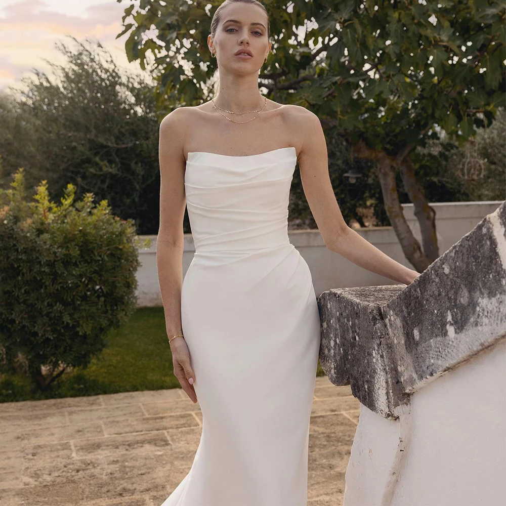 Женское свадебное платье с юбкой годе