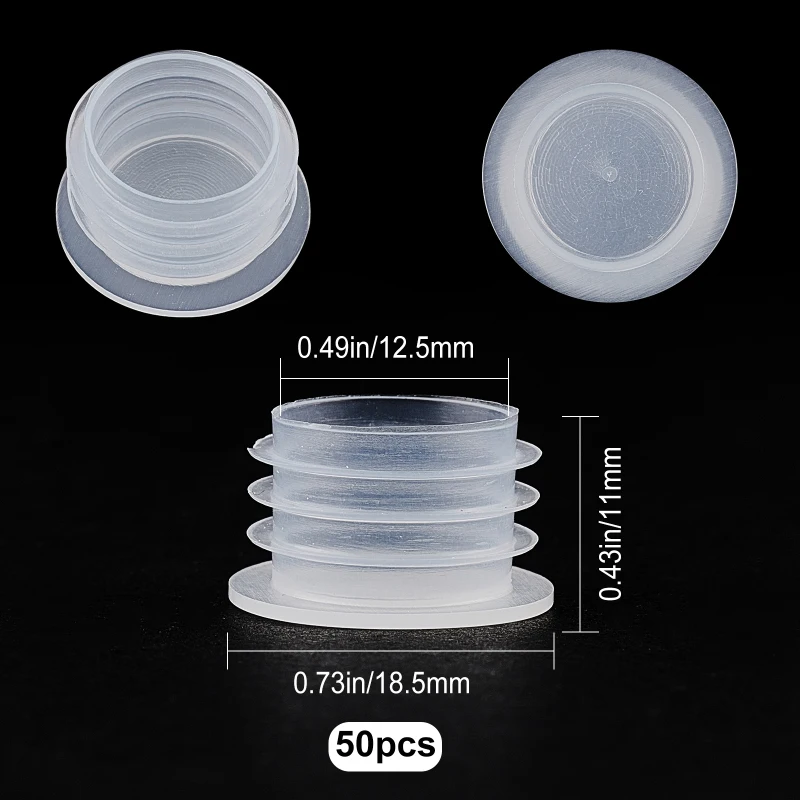 GORGECRAFT 50 pz 5 misure Tappi per Saliera e Pepiera con Linguetta Tappi di Ricambio Riutilizzabili Rotondi In Plastica Tappi di Ricambio Tappi per Saliera Antipolvere Tappi per Bottiglie per Tubi Va
