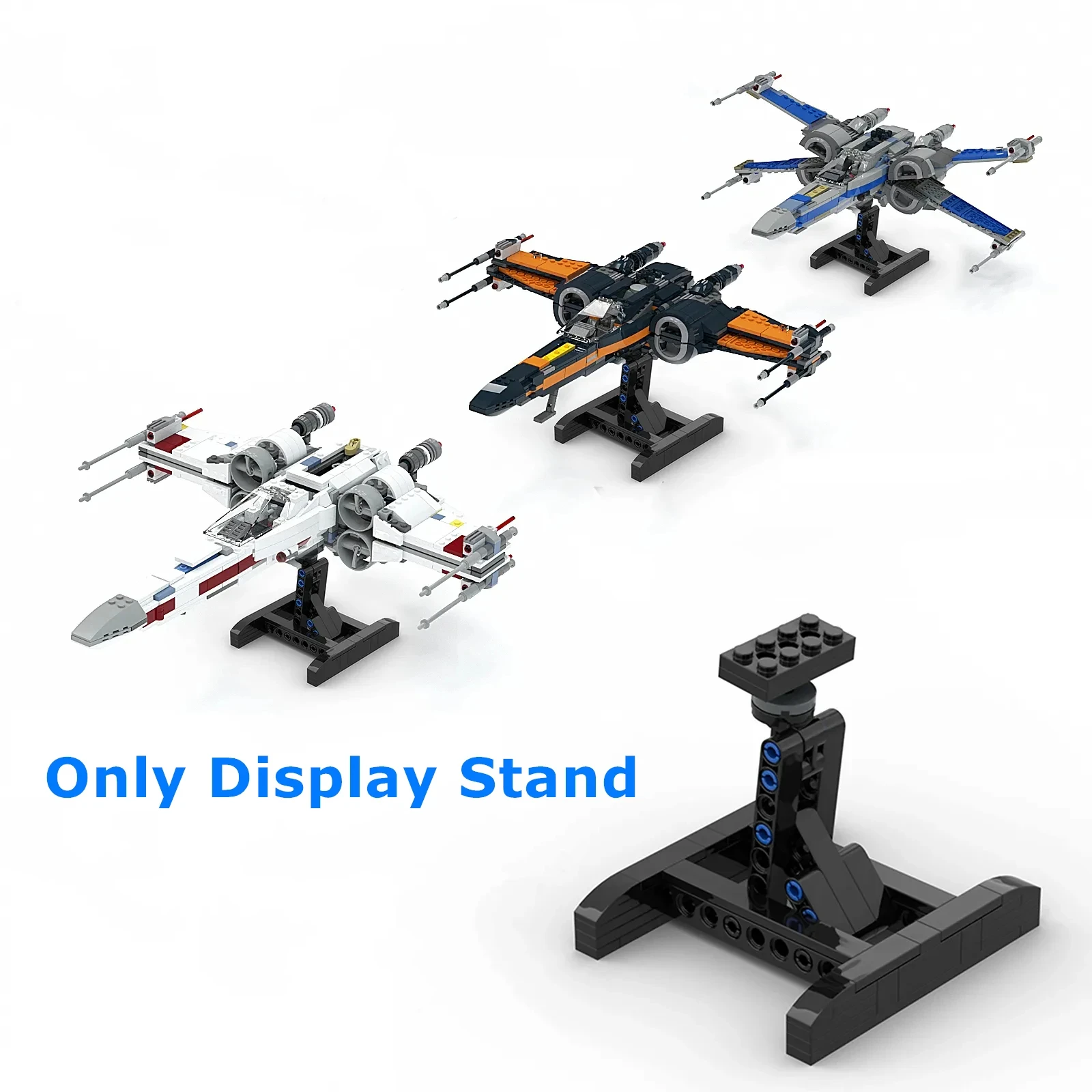 MOC Building Blocks Space Wars W-ing TIE Fighter Display Stand For