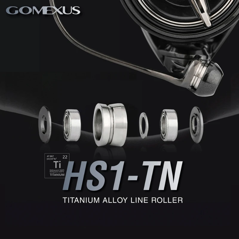 Gomexus Line Roller For Shimano Stella Twin Power Stradic Vanford Vanquish Soare Exsence Spinning Fishing Smooth Accessory gomexus reel handle knob titanium 38mm for shimano stella vanquish daiwa exist saltist 1000 4000 spinning power knob