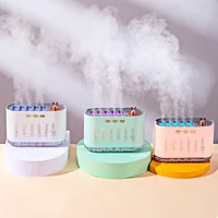 7 Colors LED Mist Humidifier Night Light Quiet Aroma Diffuser with 5 Nozzle Spray Cool Air Purifier Oil Diffuser for Home Office 6