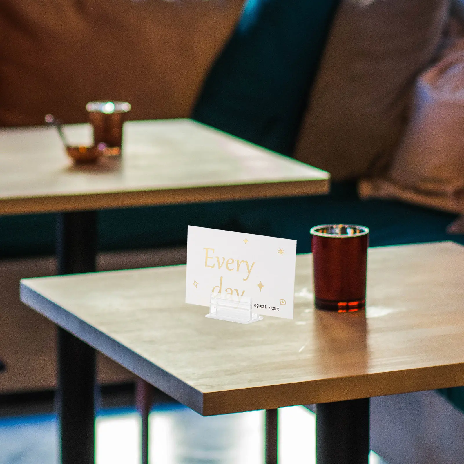 50Pcs 다목적 접착식 사인 홀더 교실 사무실 소매 카운터용 견고한 패널 홀더..