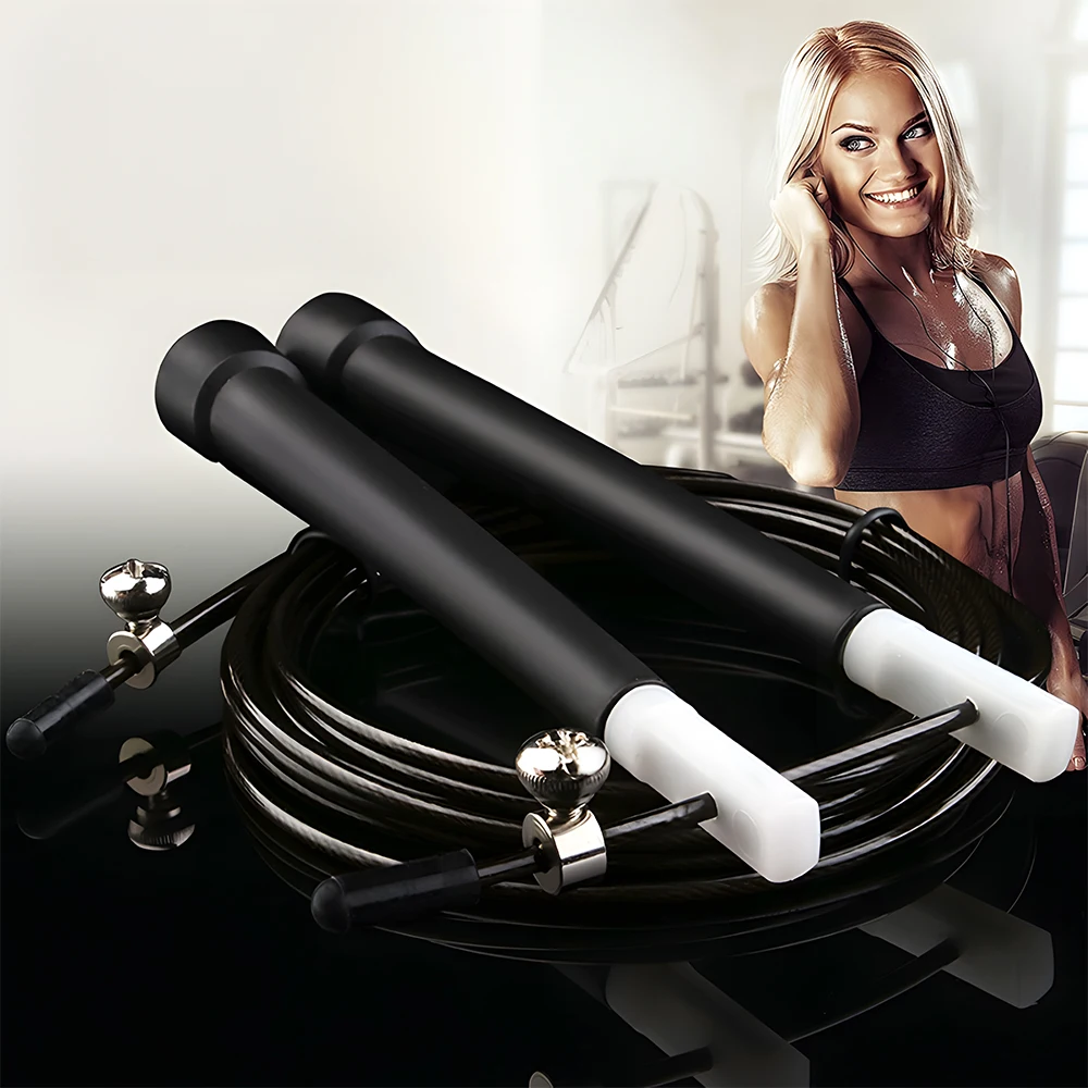 Professional Speed Jump Rope with 360&deg; Swivel Ball Bearings, 3 Meters Adjustable Rope Anti-Skip Handle for Fitness &MMA Training