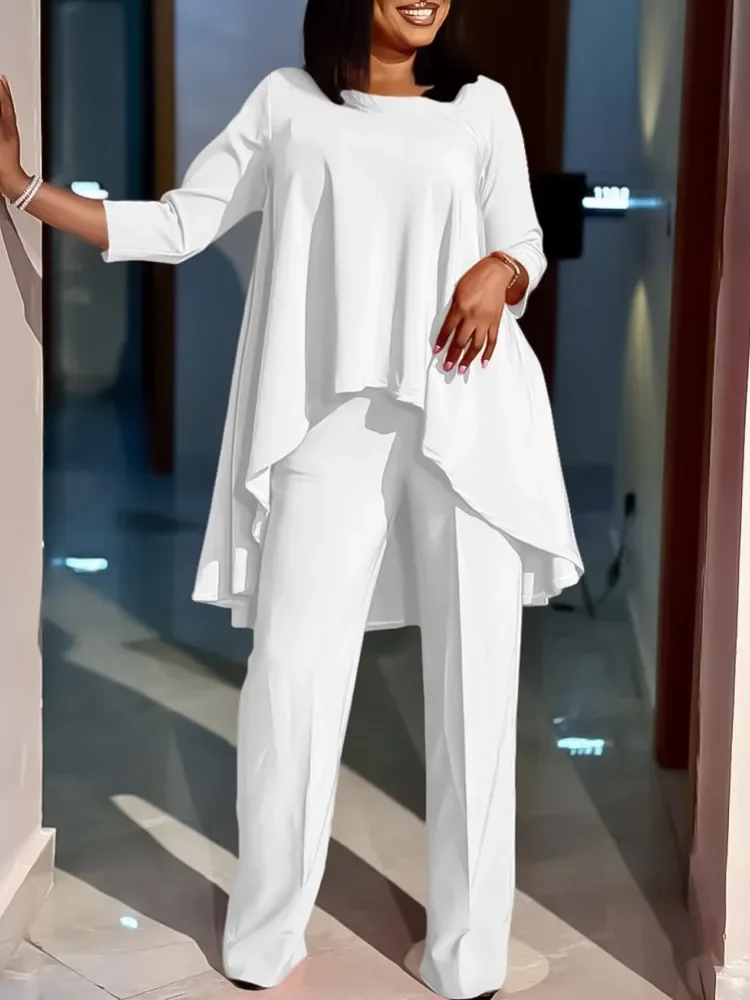 

2 Piece Women Sets Dashiki African New Arrival Spring Autumn Matching Sets Two Pieces Sets Top Pants Suits Outfits Clothing