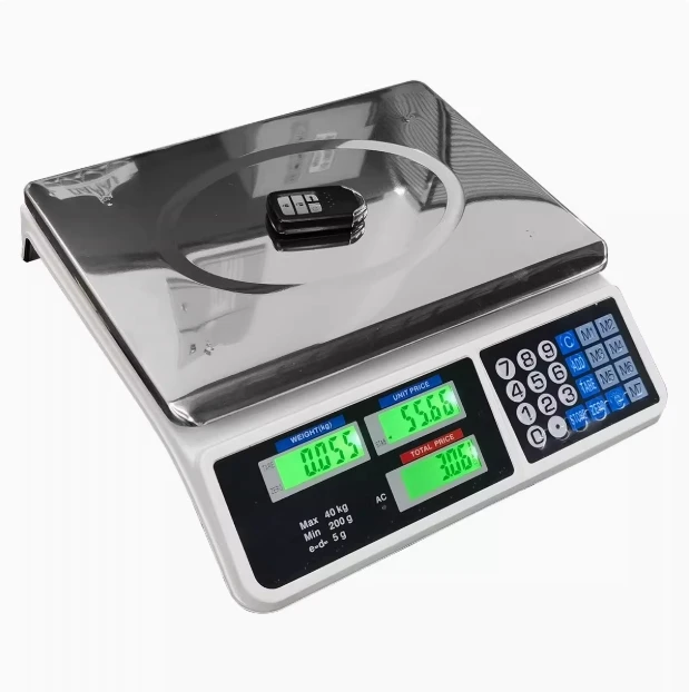 Stainless Steel Price Computing Scale Commercial Table Weighing Scale 40kg for Retail Shop
