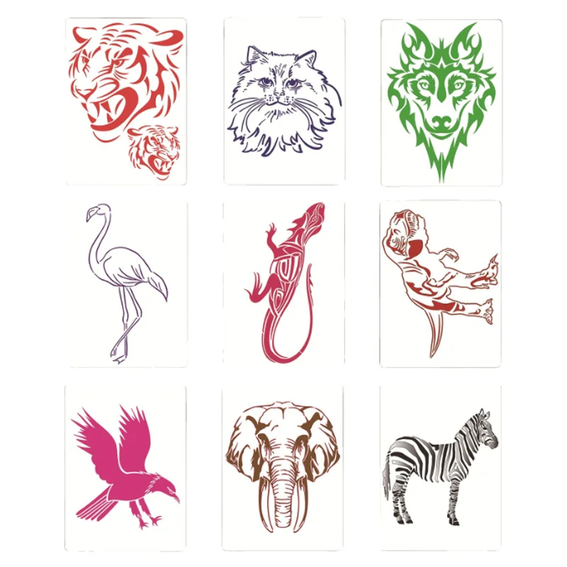 

29.5*21cm Animal Tiger Elephant Stencils DIY Layering Wall Painting Scrapbooking Coloring Embossing Album Decorative Template