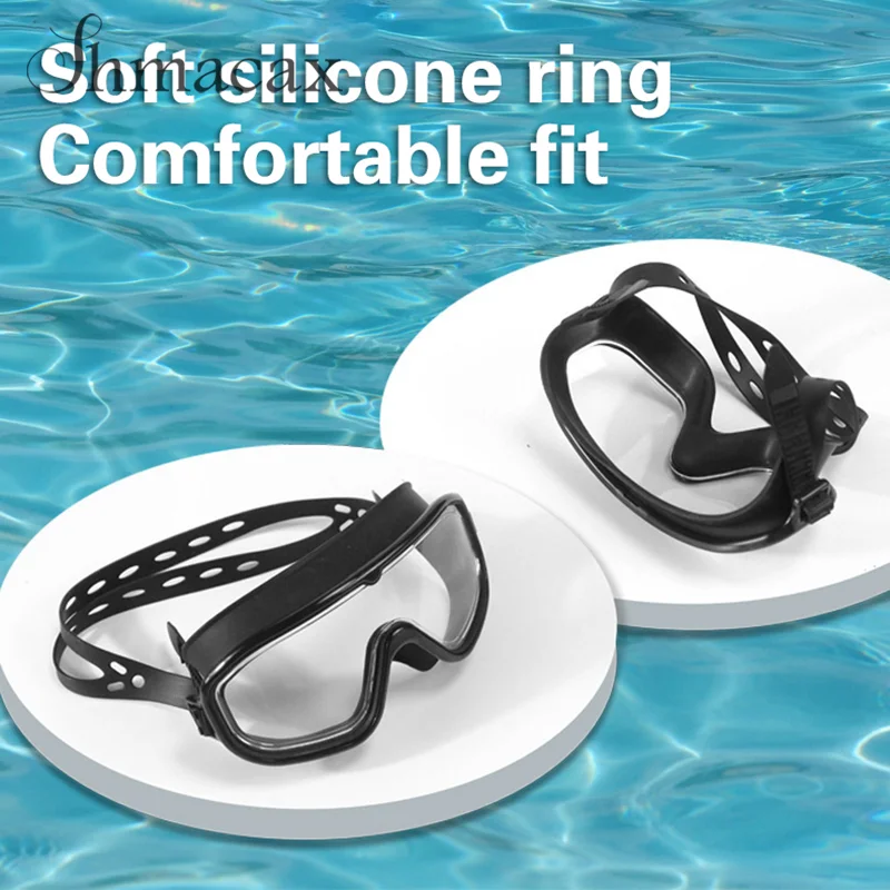 

Large Frame Swimming Goggles HD Anti-fog Swimming Glasses Silicone Waterproof Comfortable