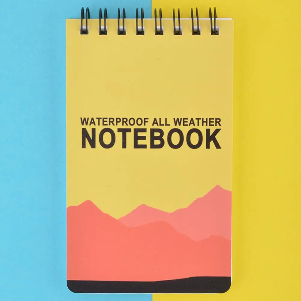Memo Book Durable Waterproof Notebook Compact Coil Design Per La Scuola Home Outdoor Writing Portable Student-Friendly Compact