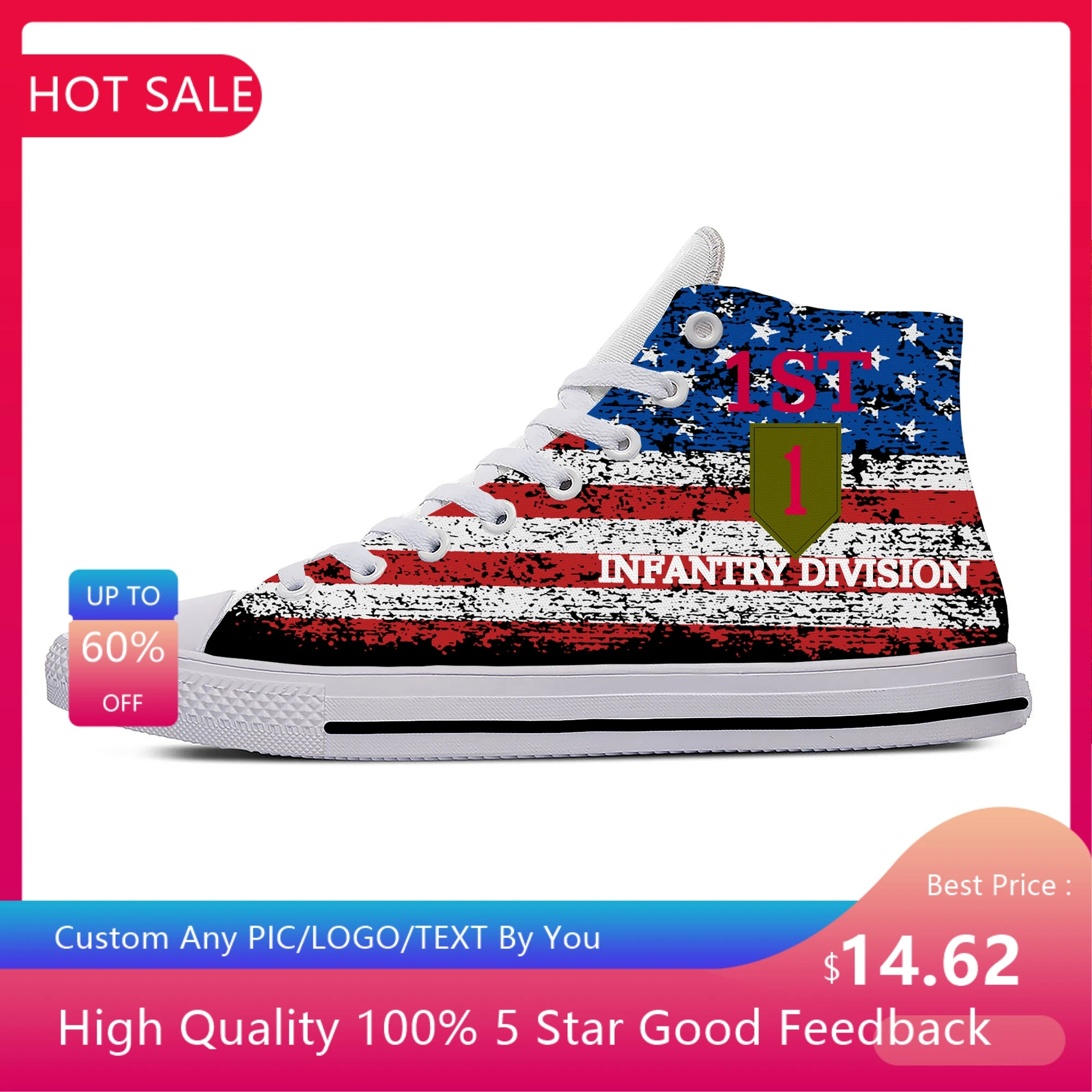 

Кроссовки 1-го пехотного подразделения для мужчин и женщин, повседневная холщовая обувь для подростков, легкая обувь для бега с 3D принтом