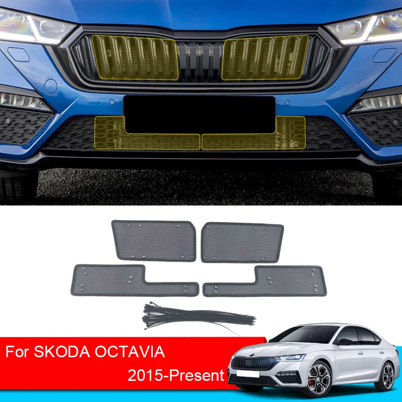 

Car Insect-proof Air Inlet Protection Cover Airin Insert Net Vent Racing Grill Filter For SKODA OCTAVIA 2015-2025 Accessories