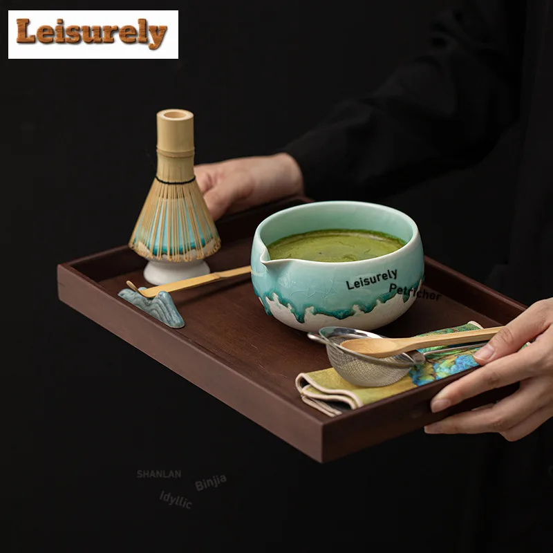 Kiln Fambe Glaze Matcha Set Eight-piece Ceramic Tea Bowl Hundred Book Stand Whisk Imitation Song Dynasty Accessories Supplies