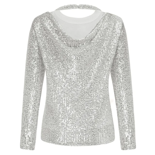 GRACE KARIN Top Senza Maniche Con Paillettes E Fiocco - Elegante E Scintillante Per Serate Di Gala