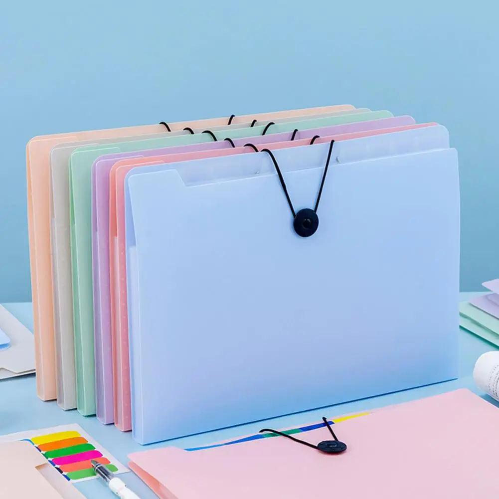 

File Organizer Morandi Color Organ Folder Portable Exam Paper Store Useful A4 250 Sheets Desk File Organizer