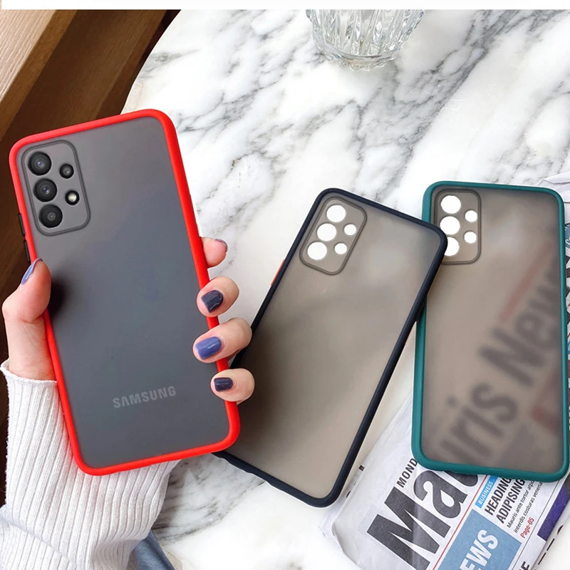Translucent Matte Phone Case with Skin Feel and Camera Protection