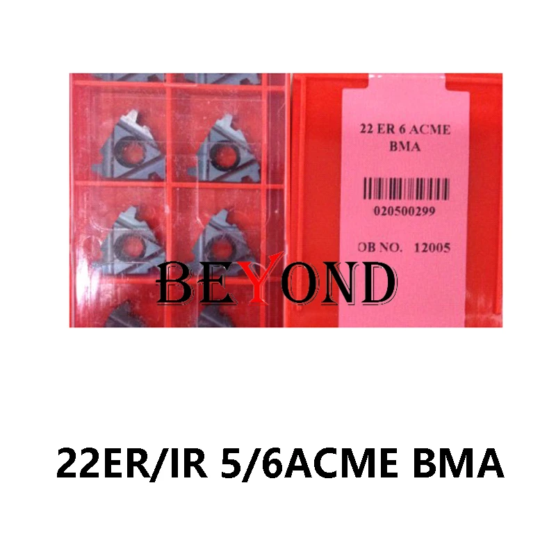 

100% Original 22ER 5ACME 6ACME 22IR 6ACME BMA 22 ER IR 5 6 ACME Lathe Cutter CNC Carbide Inserts CNC Threading Turning Tools