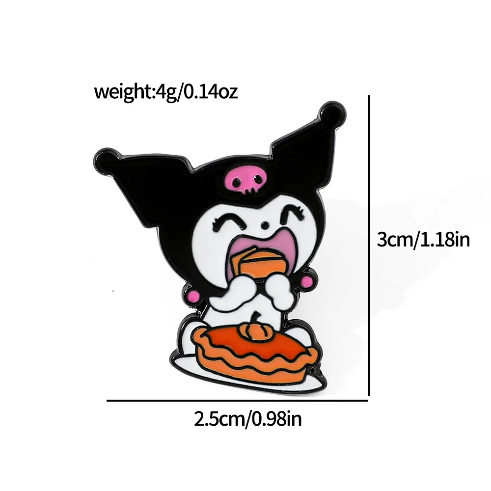 Spilla in metallo smaltato Hello Kitty a forma di cartone animato, accessorio per abbigliamento e zaino, regalo per amici
