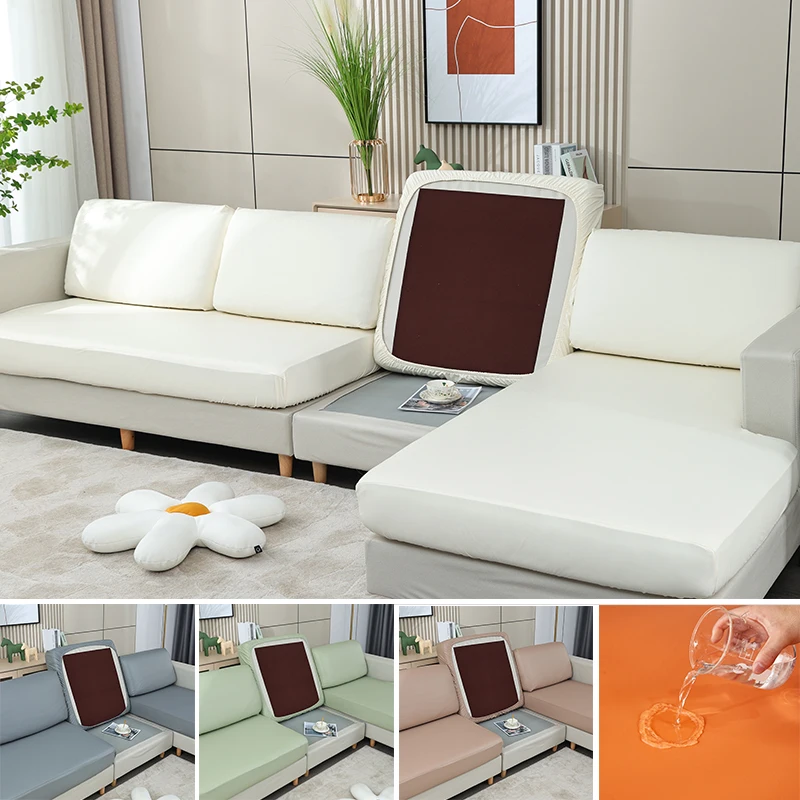  Waterproof Couch Cushion Cover PU Leather Sofa Cover