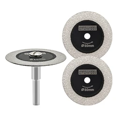 Diamond Mini Saw Blade Set - Premium Glass & Tile Cutting Discs (1/3pcs, 30/40/50mm) (3pcs 50mm and Shank)