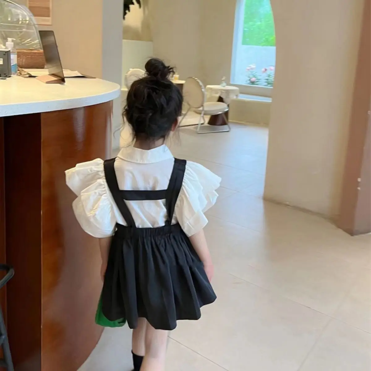 Girls Baby Summer Clothing Set Flying Sleeves Tops Shirts+dress Fashion Kids Elegant Girl 2pcs Suits Children Clothes Sets - 4