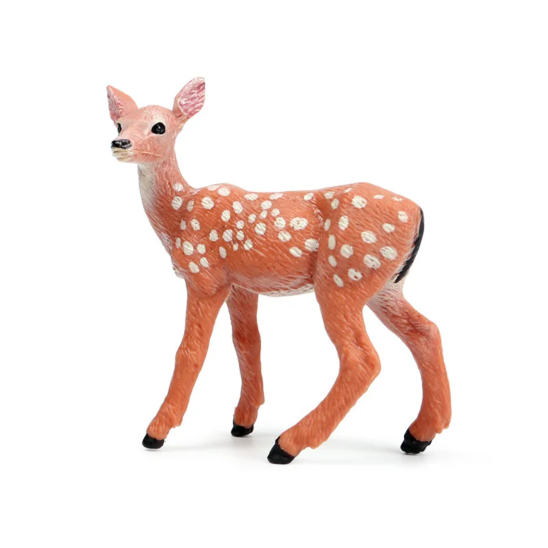 

Simulation wildlife deer model small sika deer children's plastic solid static model toy ornaments