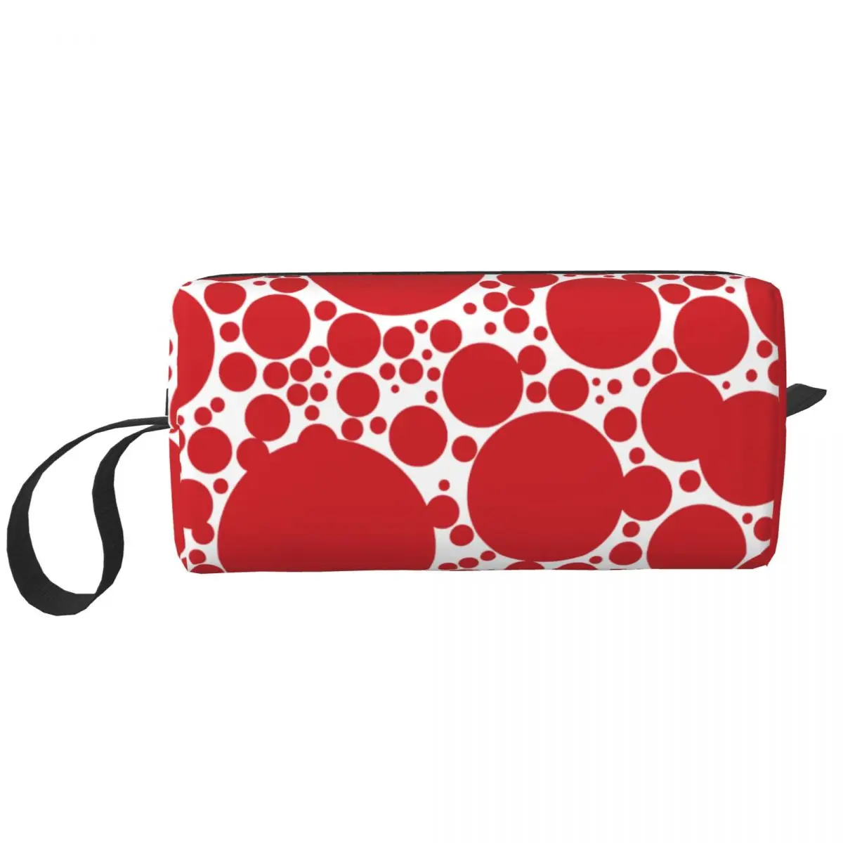 

Red Dots Pattern Large Makeup Bag Waterproof Pouch Travel Cosmetic Bags Yayoi Kusama Storage Bag for Women